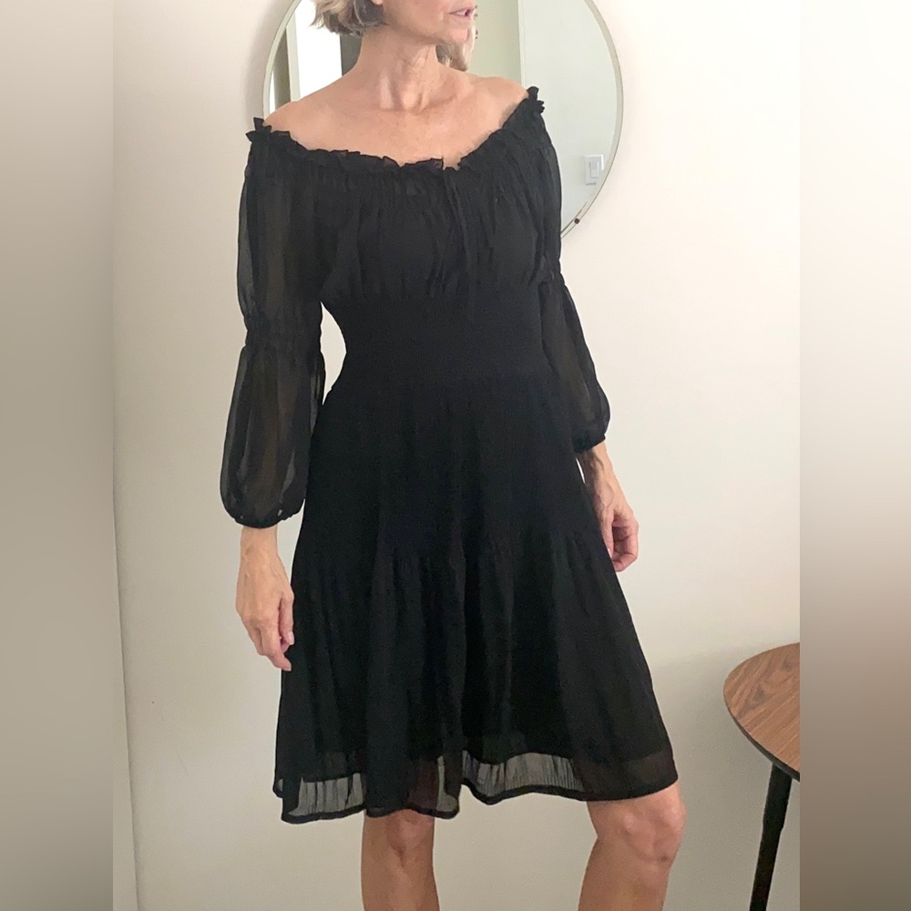 Zara Black Long Sleeve Dress